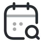 Calendar Search SVG Icon